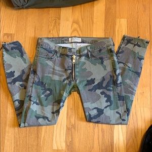 Camo skinny jeans. Textile by Elizabeth and James